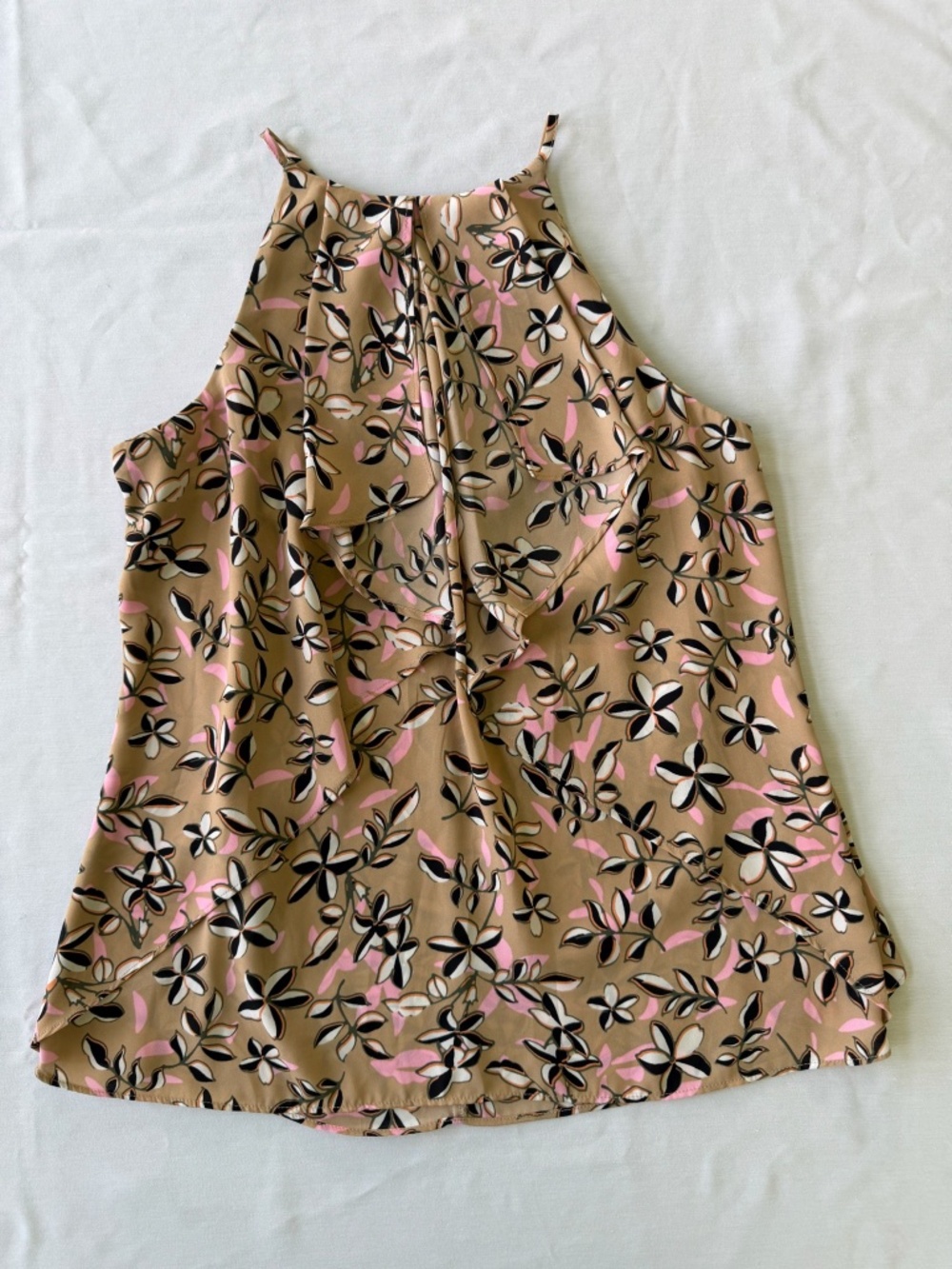 Banana Republic Floral Leaf Print Top Blouse - Size Medium